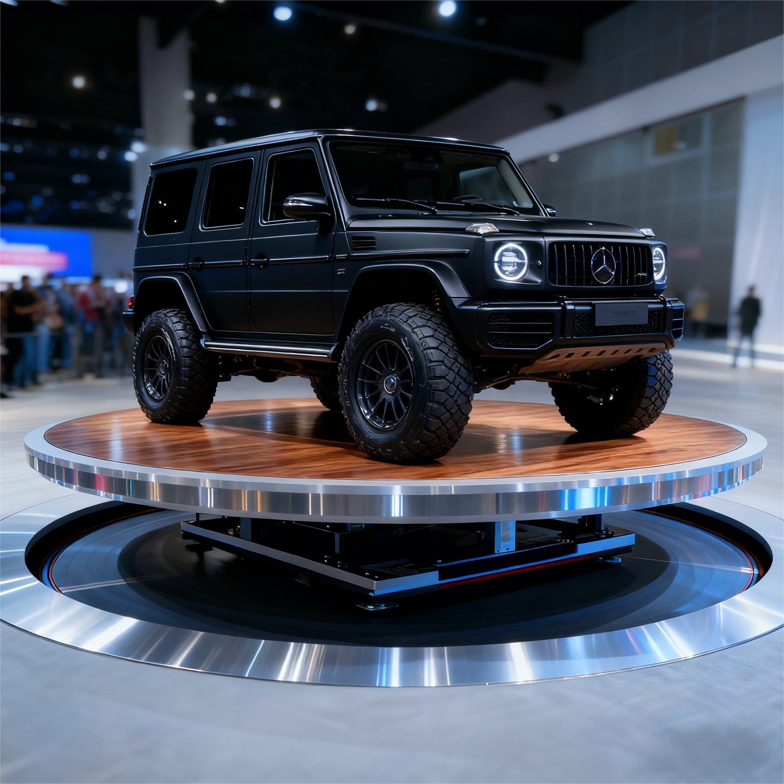 rotating lifting stage