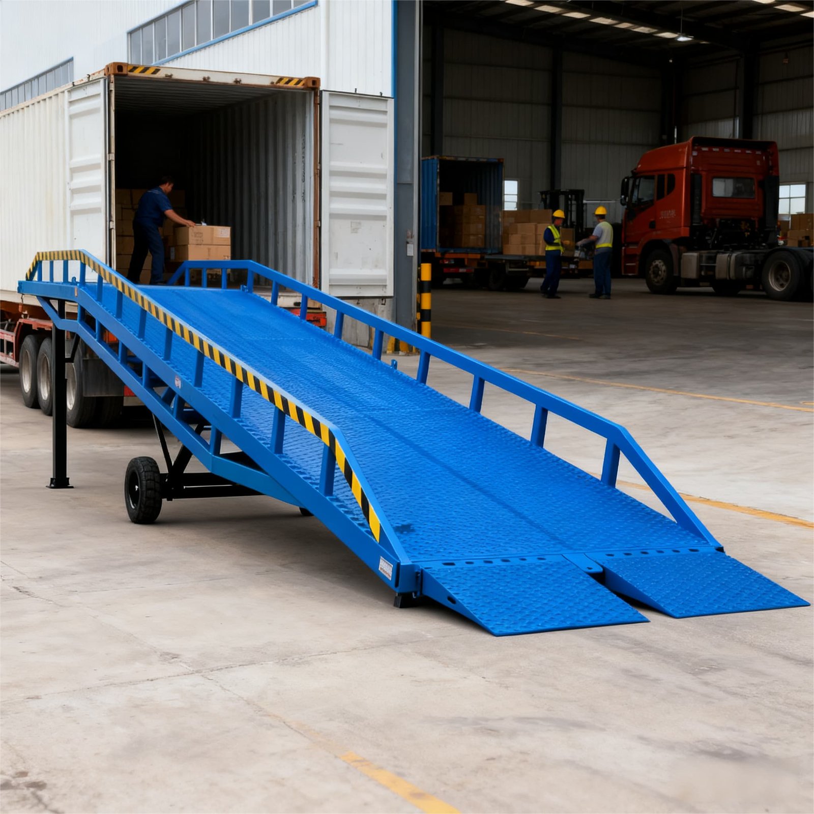 Derrick Ramp Mobile Dock Ramp — Adjustable Yard Ramp For Forklifts | Hengjinrui