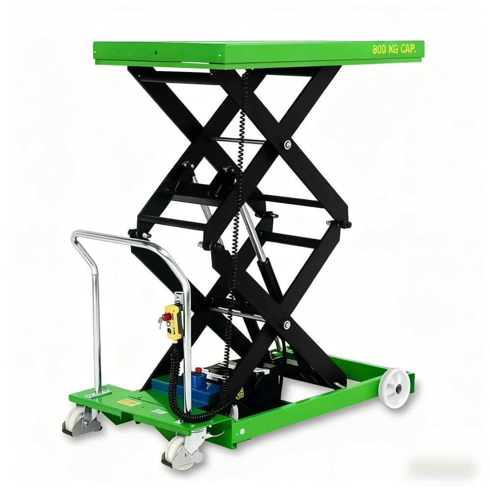 Manual hydraulic lift truck is of stable and durable quality