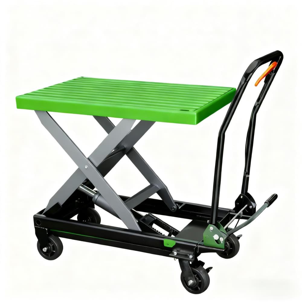 manual hydraulic lift cart mobile scissor lift table for warehouse