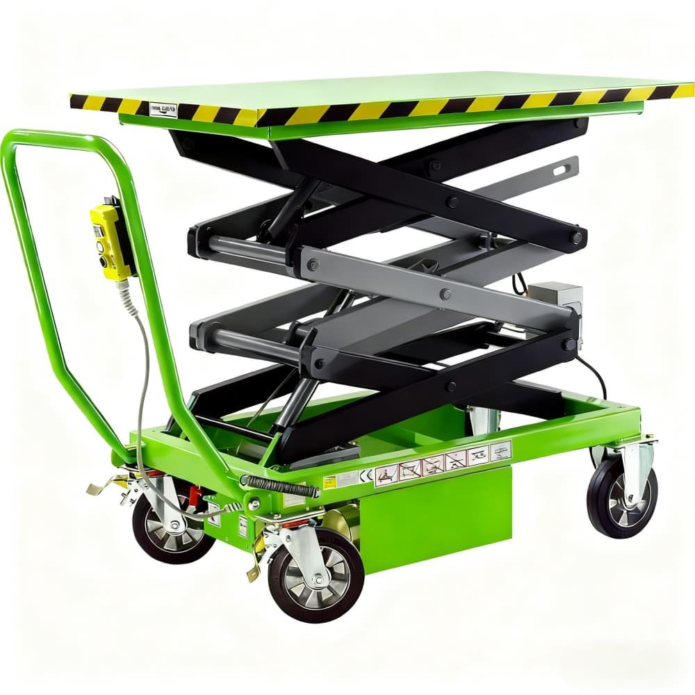 Manual hydraulic lift is easy to operate